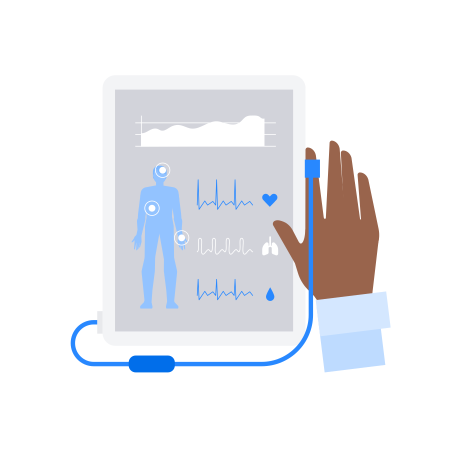 Icon showing health diagnostics